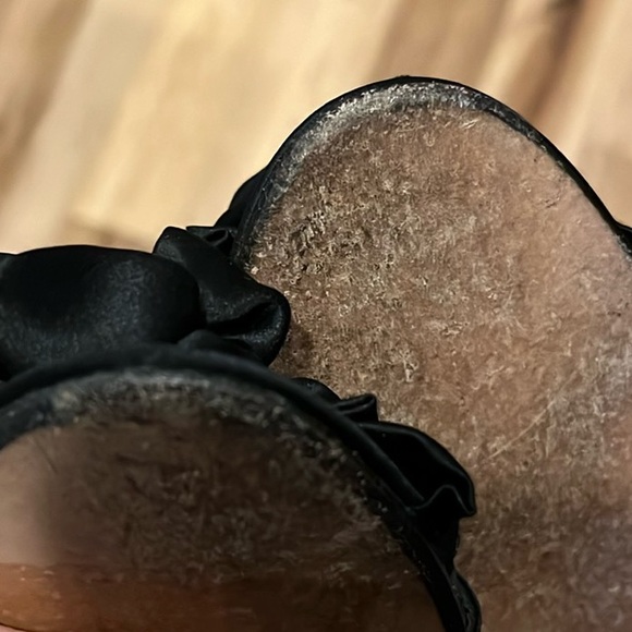 Ragazza Black Heels Leather Sole Womens 7.5 - Picture 8 of 9